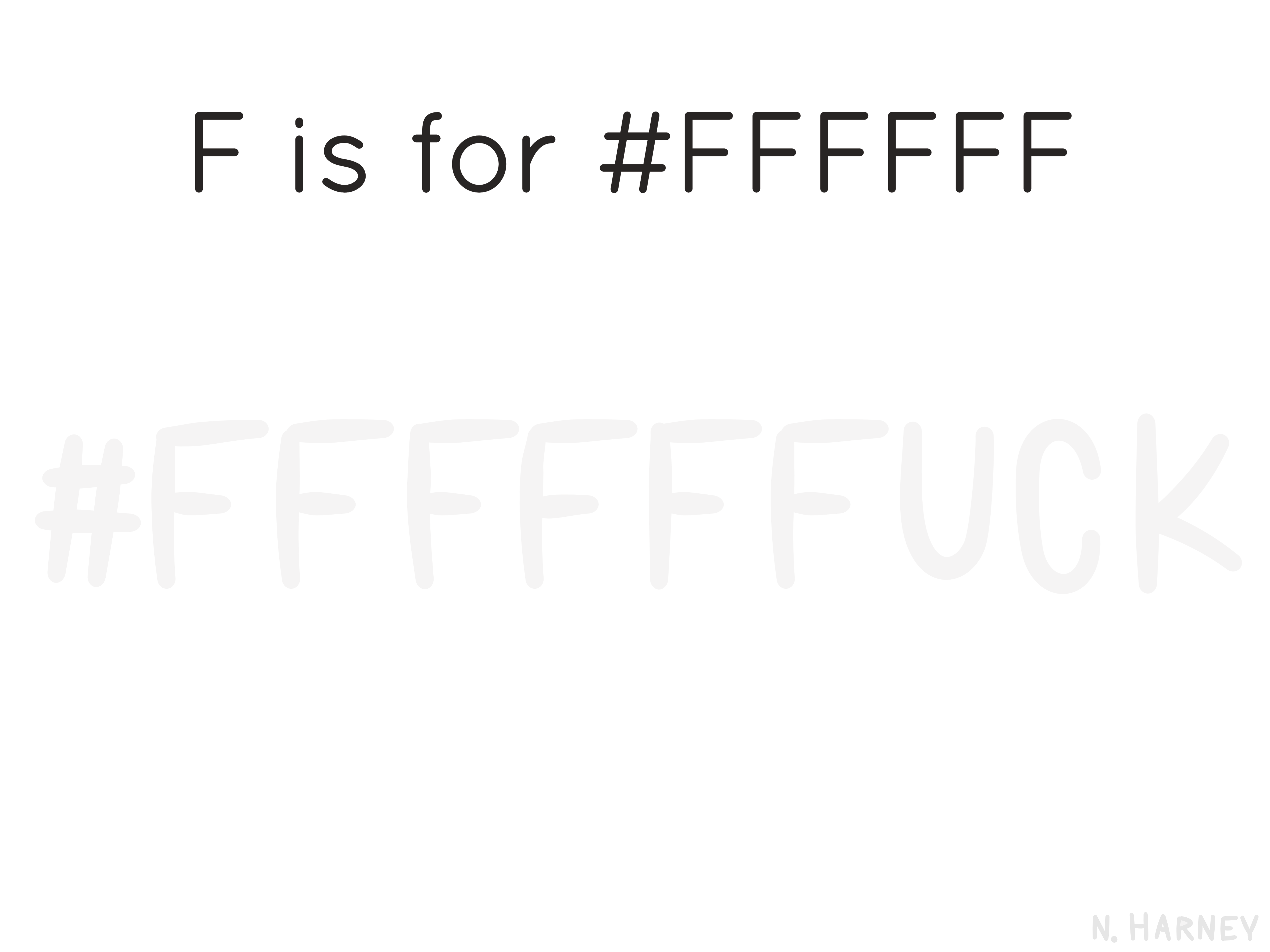 designer's alphabet letter f