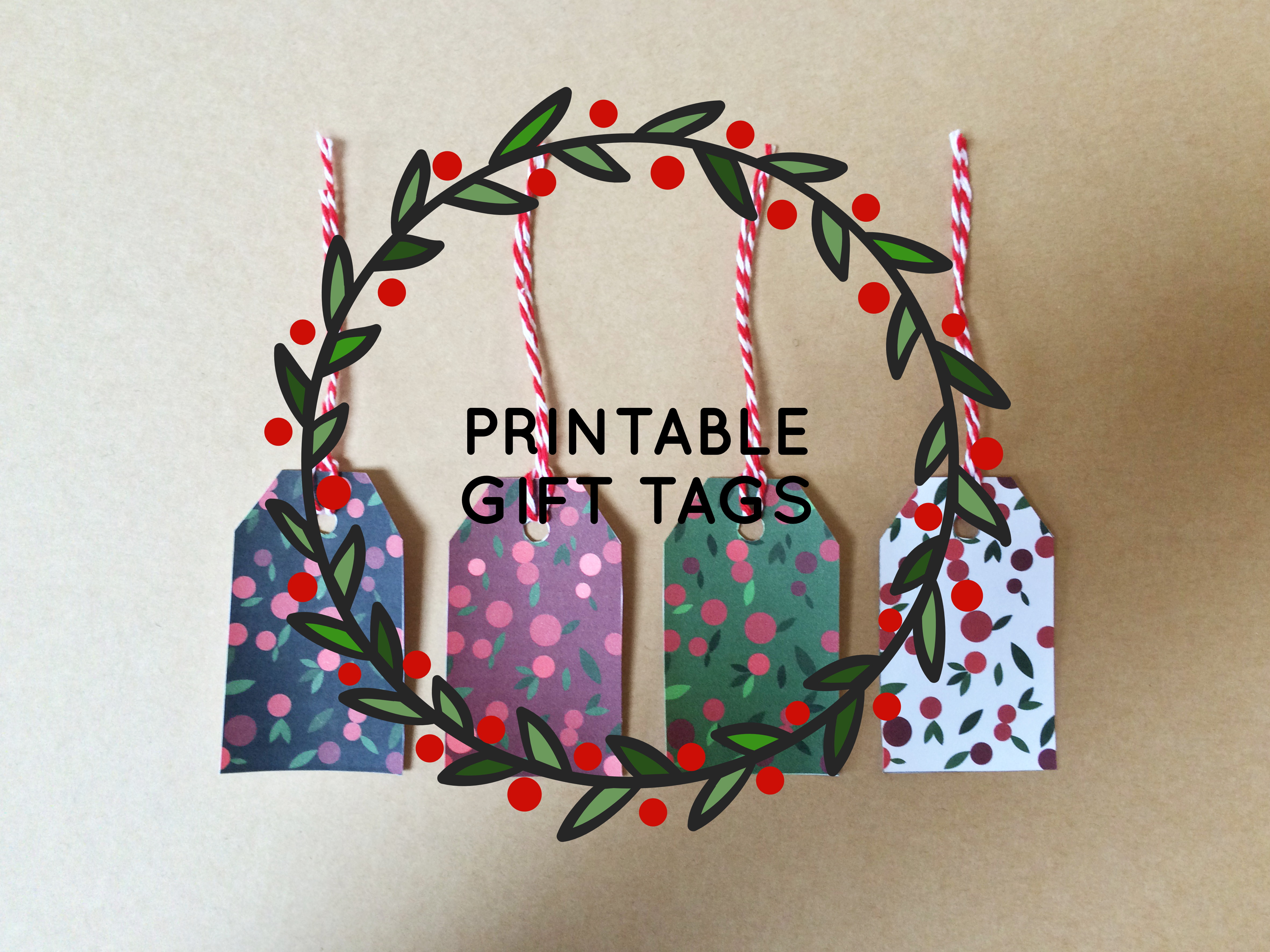 FREE printable christmas gift tags
