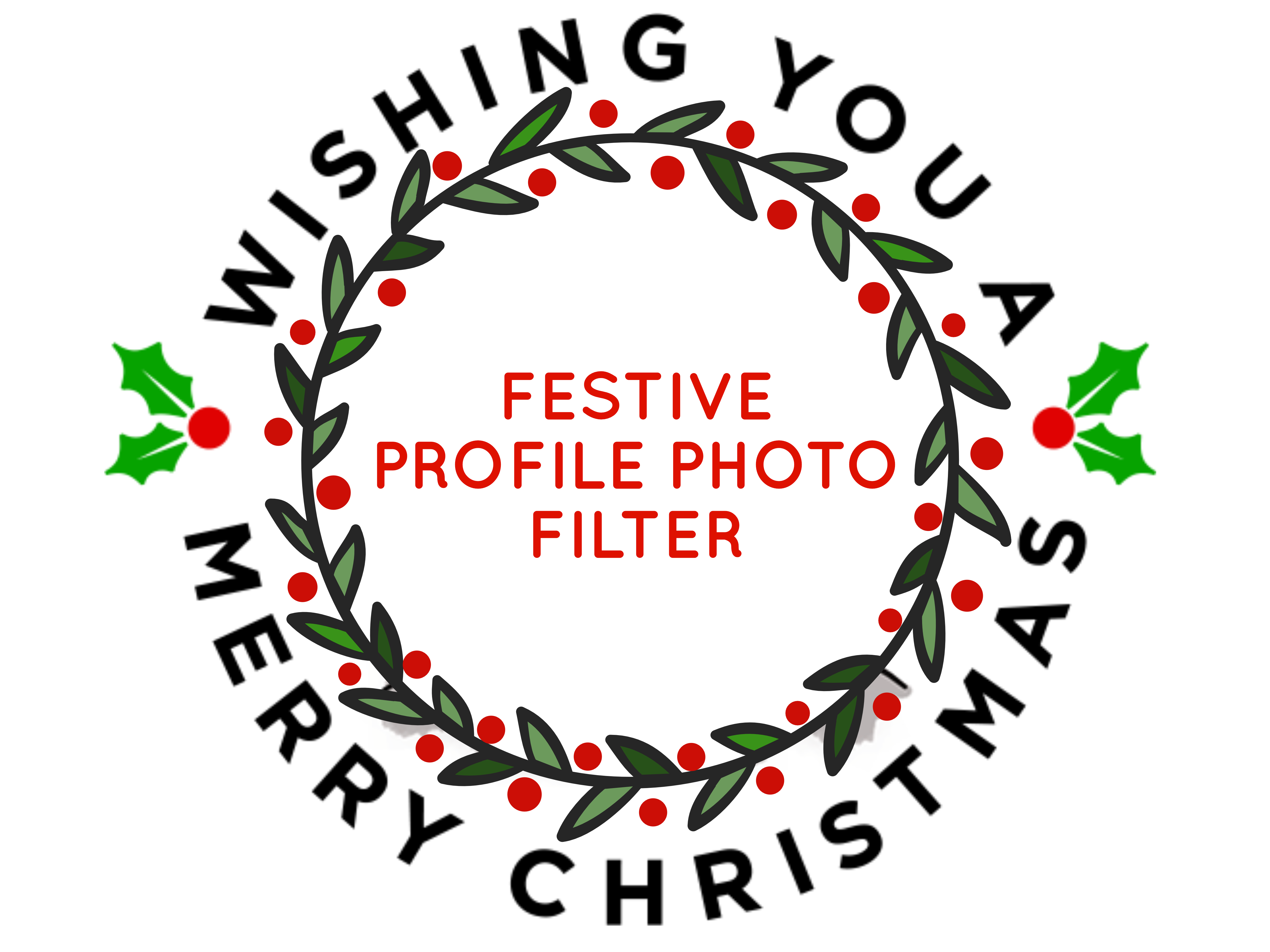 FREE festive christmas profile picture red and green