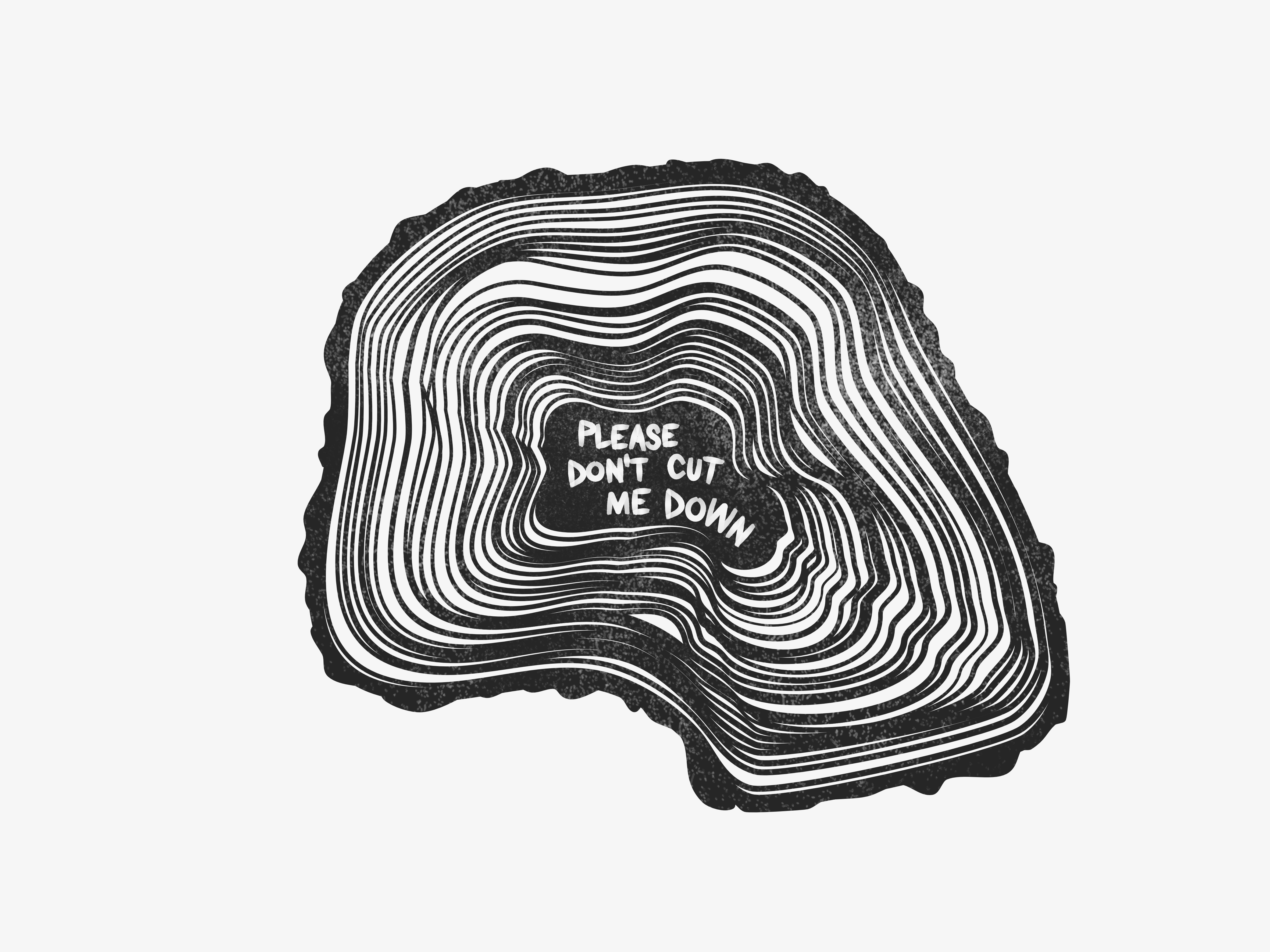 don't cut me down tree ring illustration