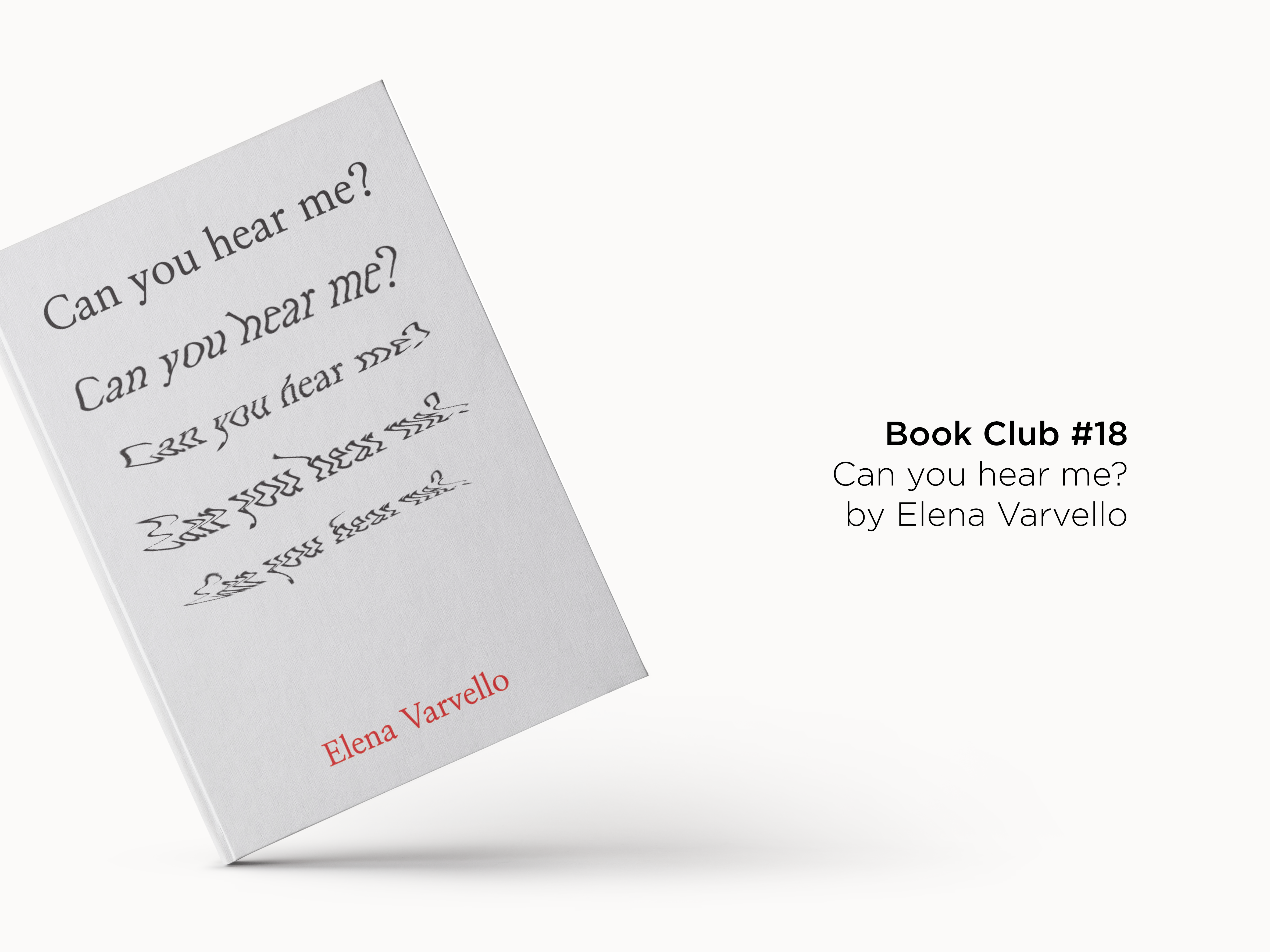 Can you hear me? by Elena Varvello cover design