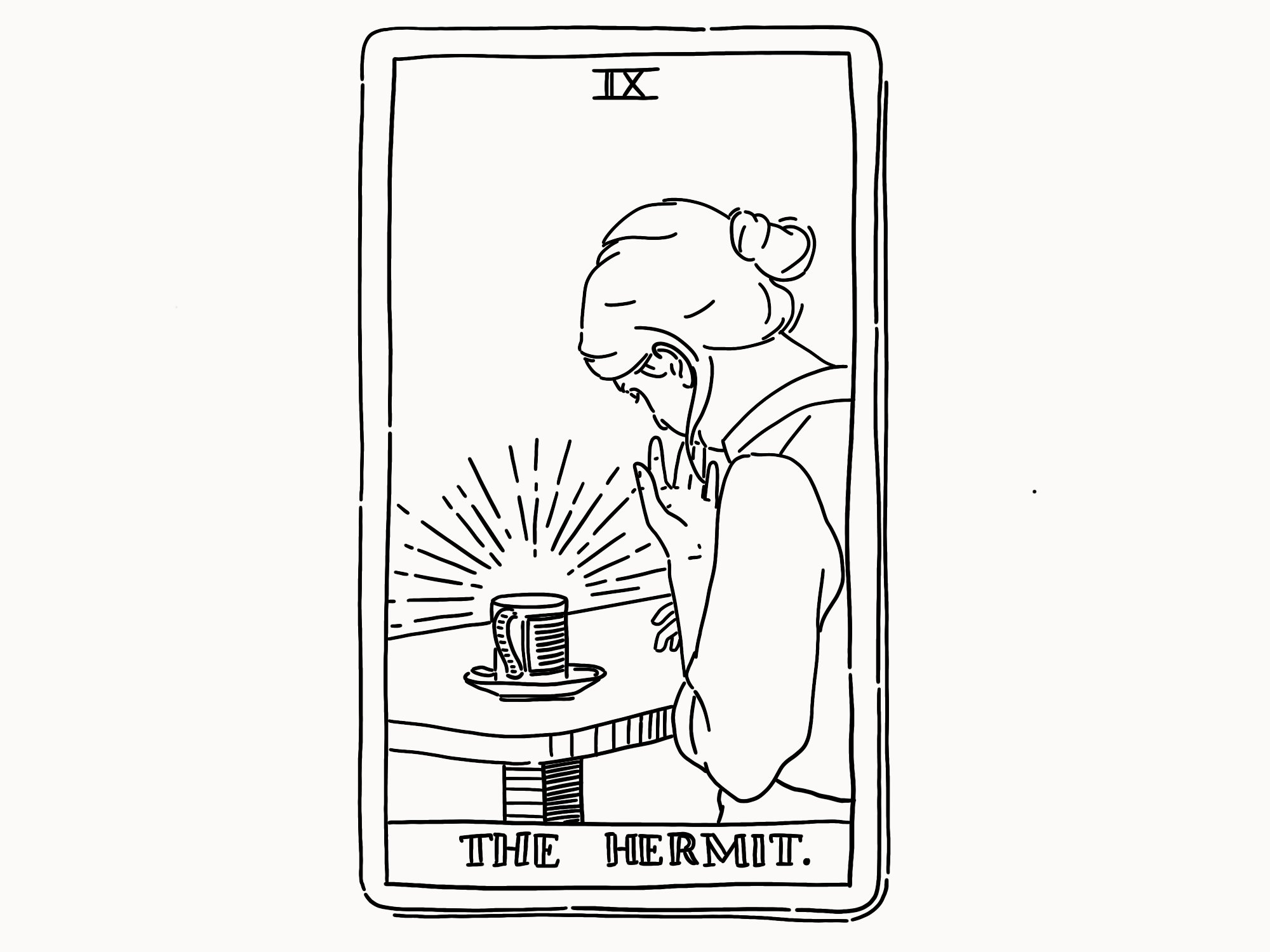 hermit tarot illustration