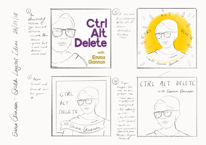 Behind the scenes of how I design a podcast cover – Work Over Easy