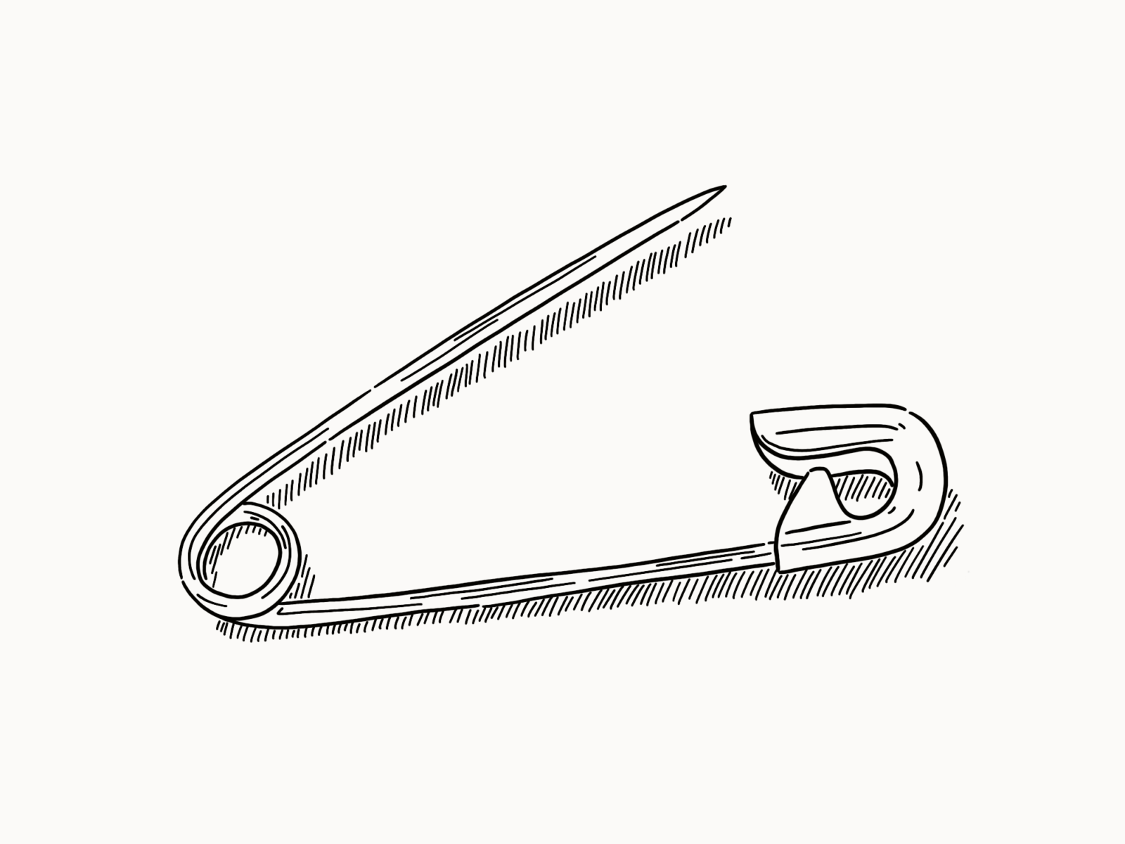 safety pin drawing