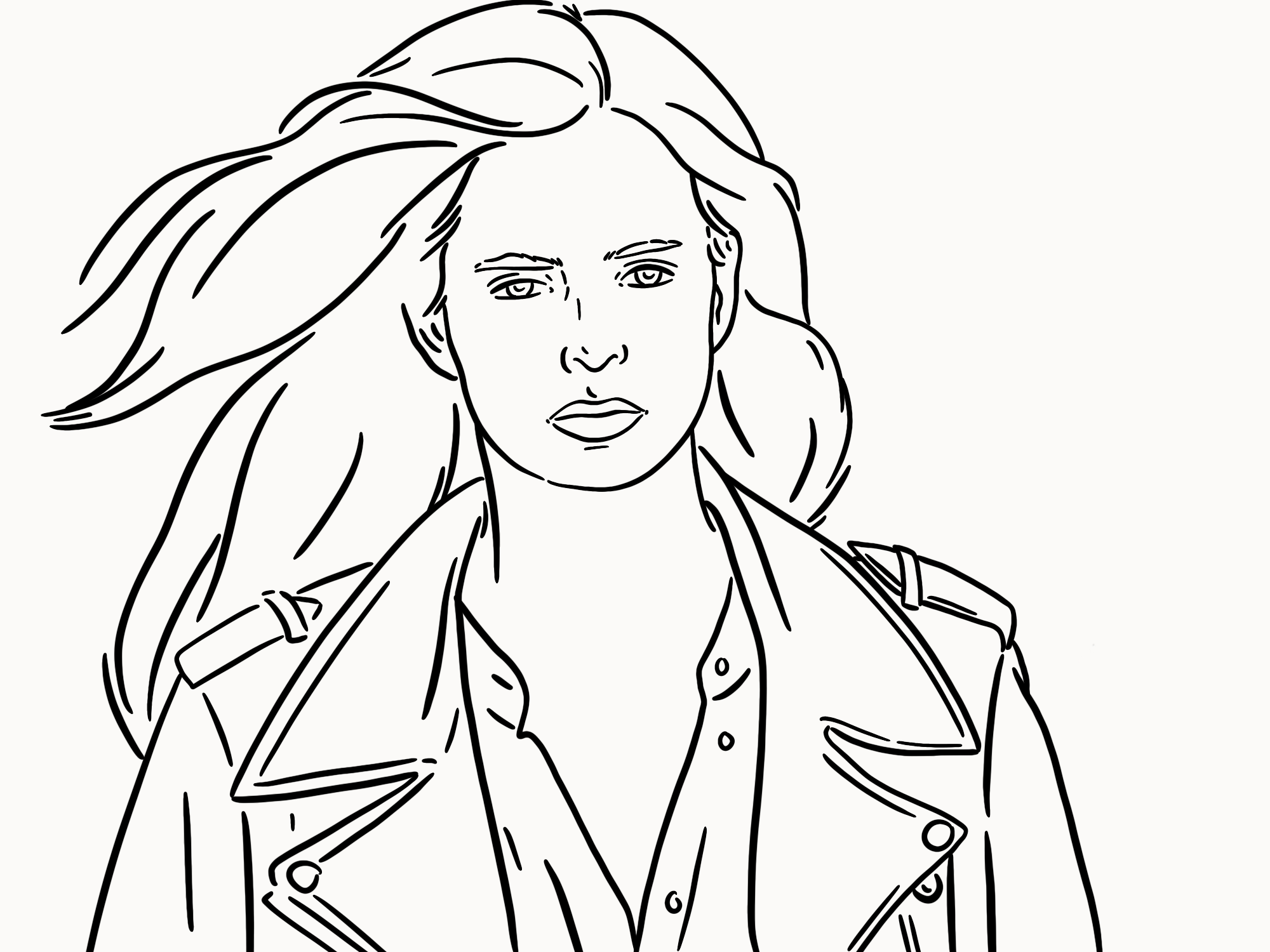 jessica jones tv character portrait illustration