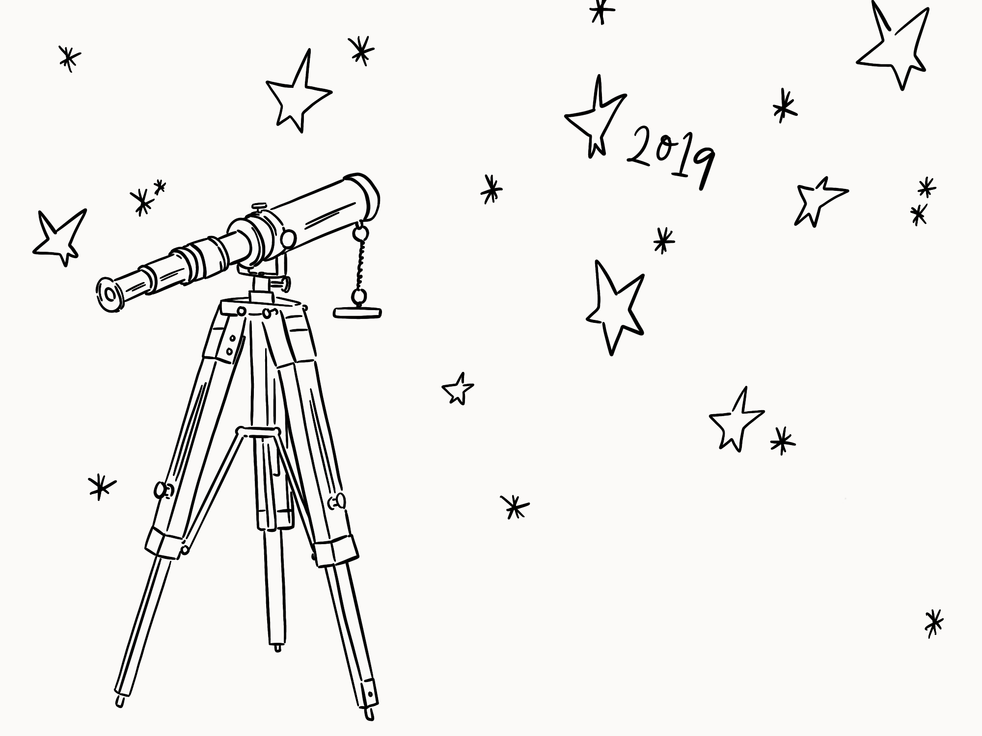 future star gazing illustration